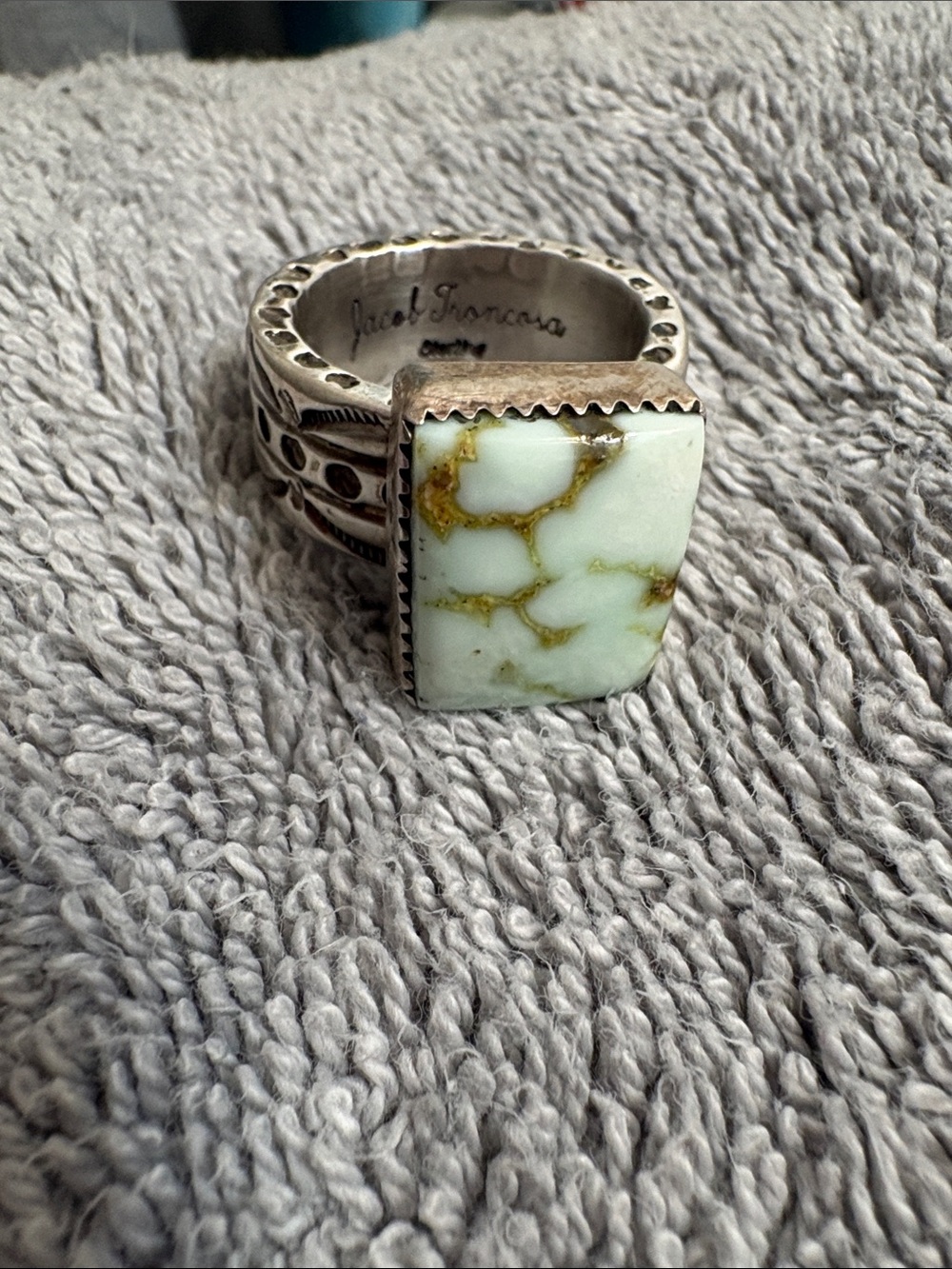 Signed Jacob Troncosa San Felipe Sterling Silver Ring | Heavy Statement Piece